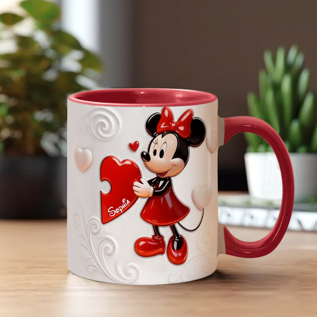 Magical Cartoon Mouse Couple, Matching Mug - Personalized Mouse Accent Mug