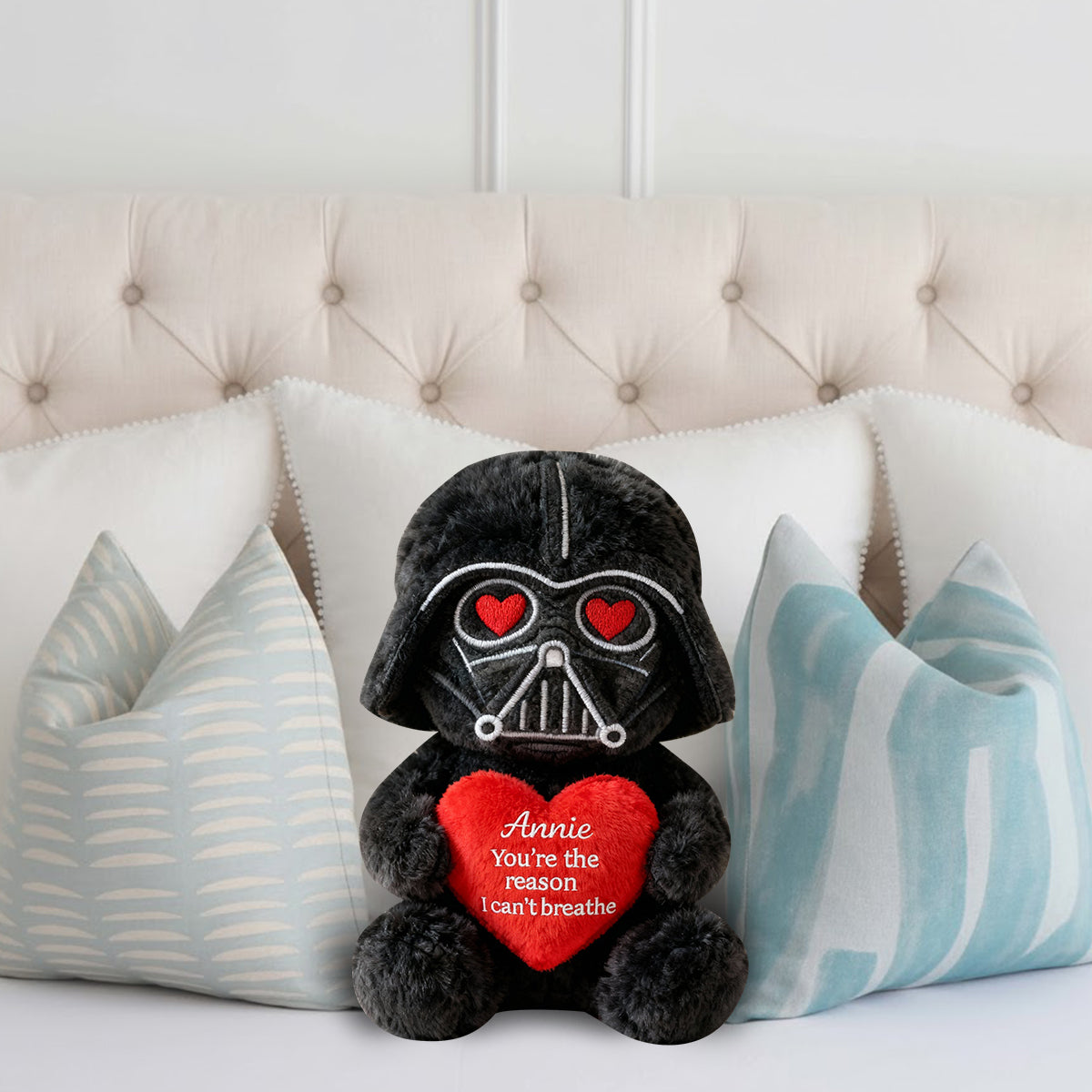 You're The Reason I Can't Breathe - Personalized The Force Faux Fur Shaped Pillow