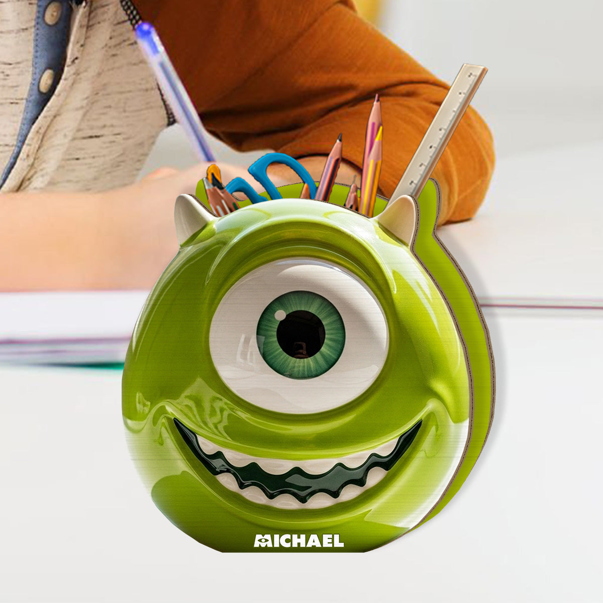 Monster University - Personalized Mouse Wooden Pen Holder
