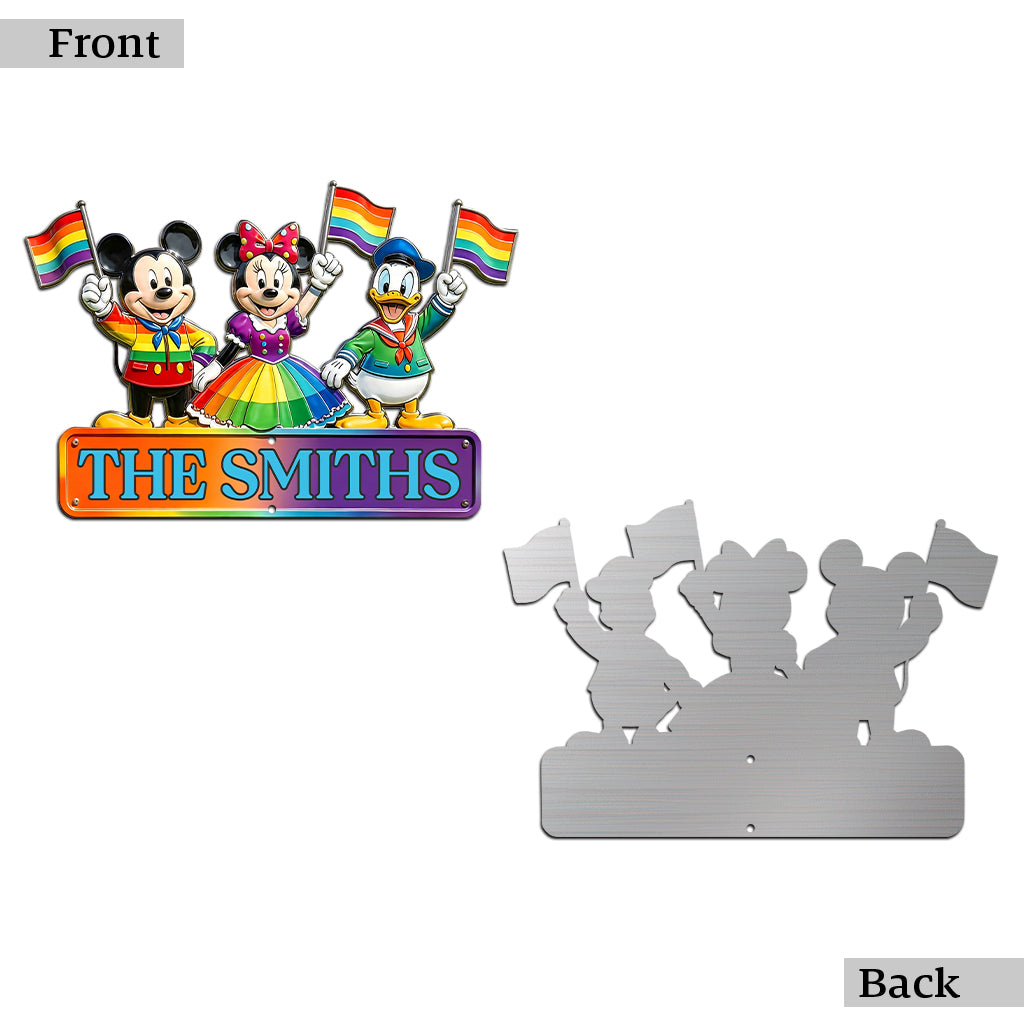 Pride Month Decoration - Personalized LGBT Support Acrylic Stake & Metal Sign