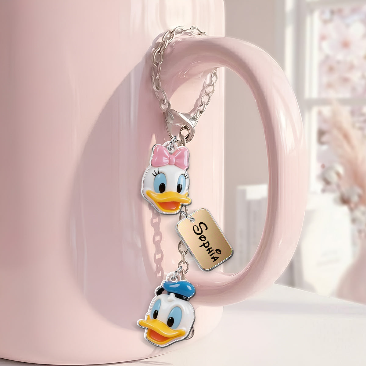 Magical Castle Friends Leather Phone Case & Charm Set - Personalized Mouse Dangling Charms
