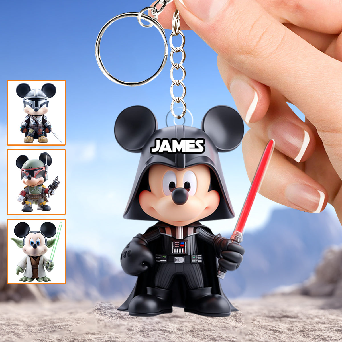 Mouse In The Galaxy - Personalized The Force Keychain