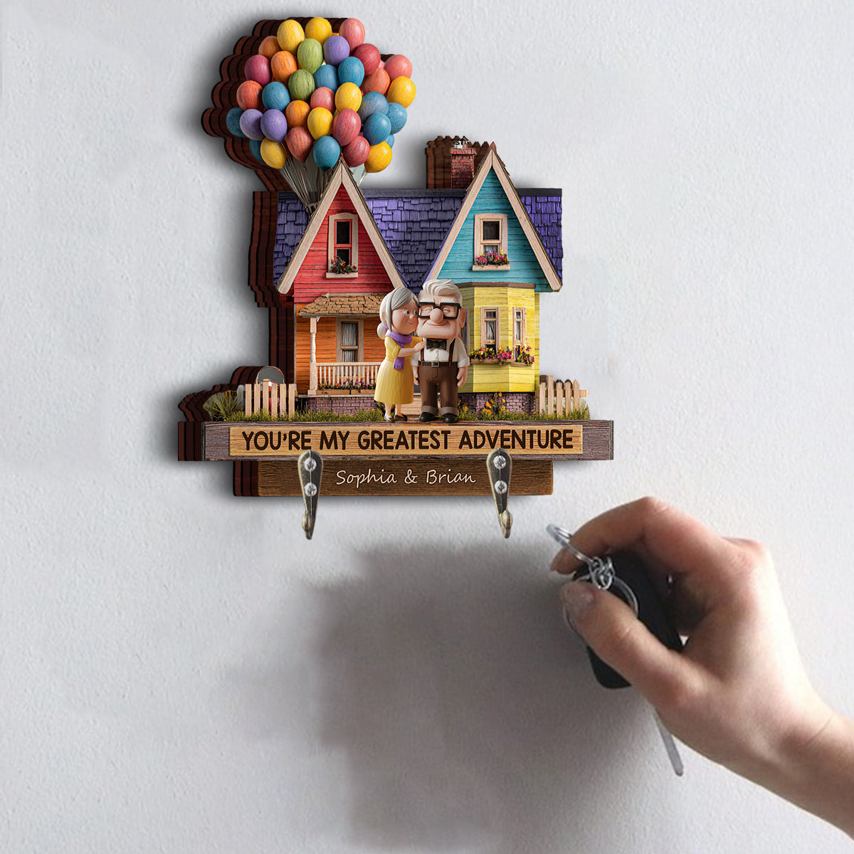 You're My Greatest Adventure - Personalized Couple Custom Shaped Hanging Rack