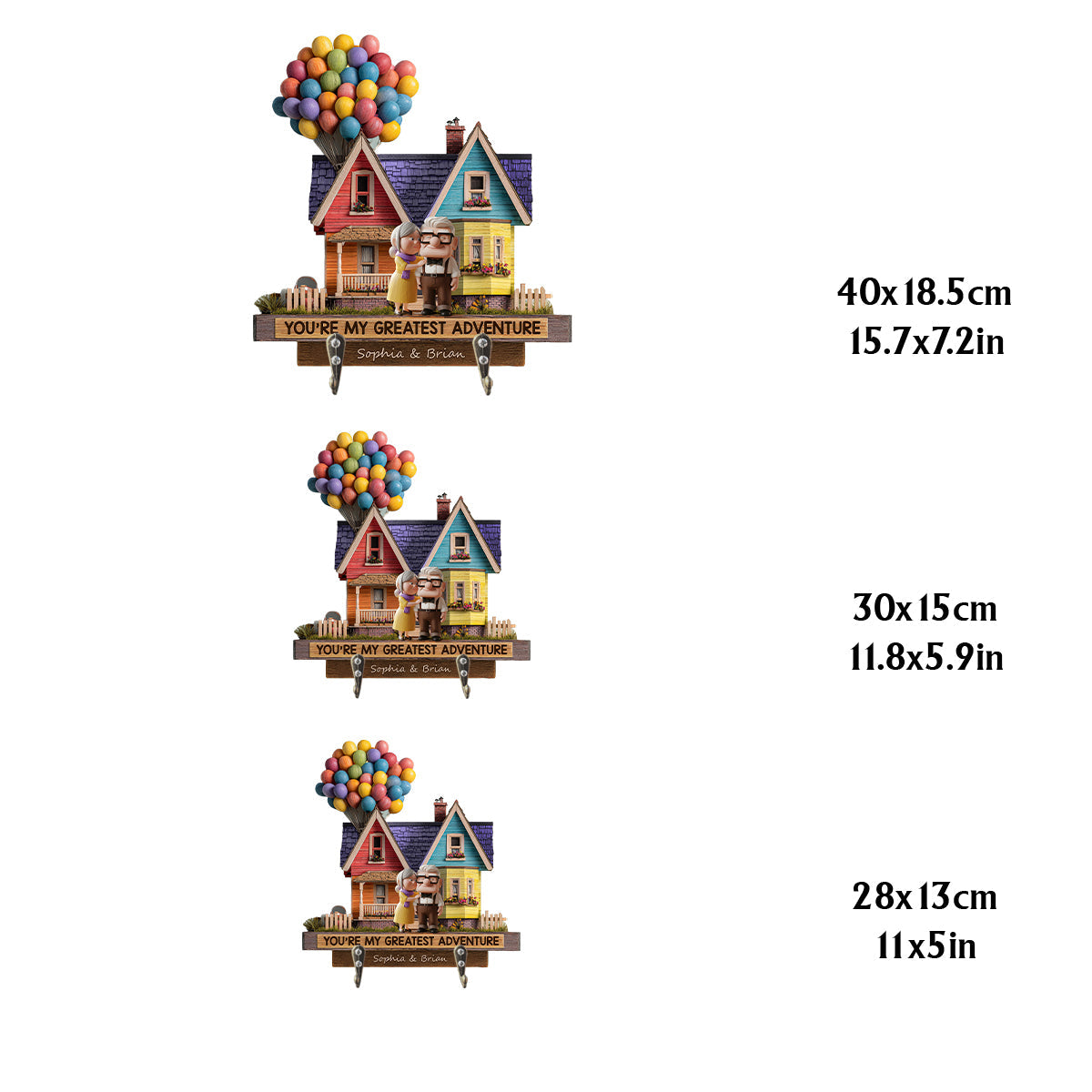 You're My Greatest Adventure - Personalized Couple Custom Shaped Hanging Rack