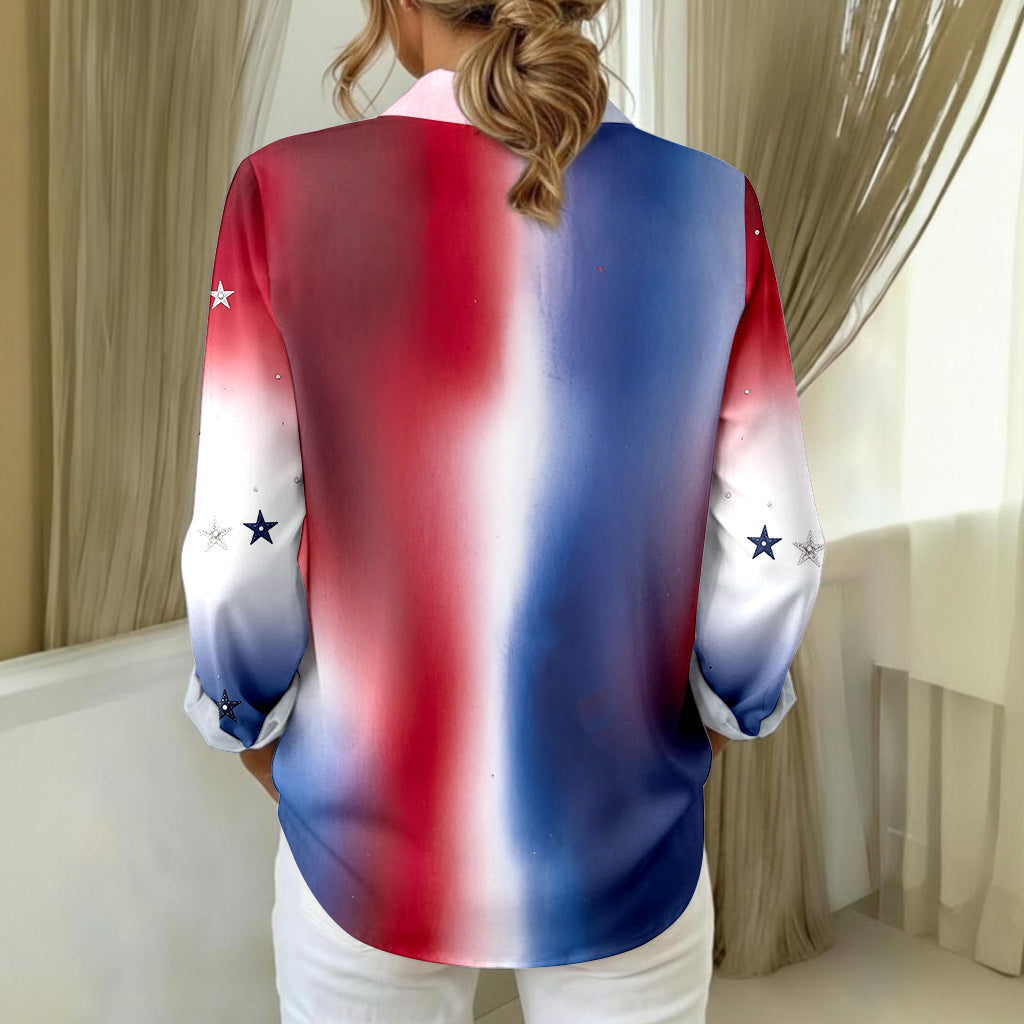 Mouse Couple USA 250th Anniversary - Personalized Mouse Button-Up Shirt