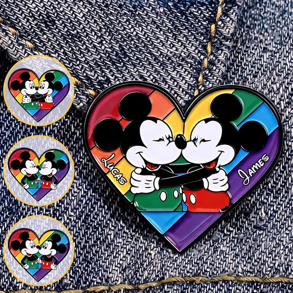 LGBT Cartoon Mouse, Pride Month - Personalized LGBT Support Pin