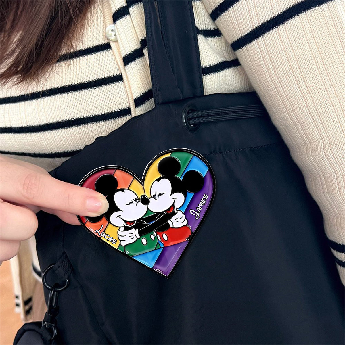 LGBT Cartoon Mouse, Pride Month - Personalized LGBT Support Pin