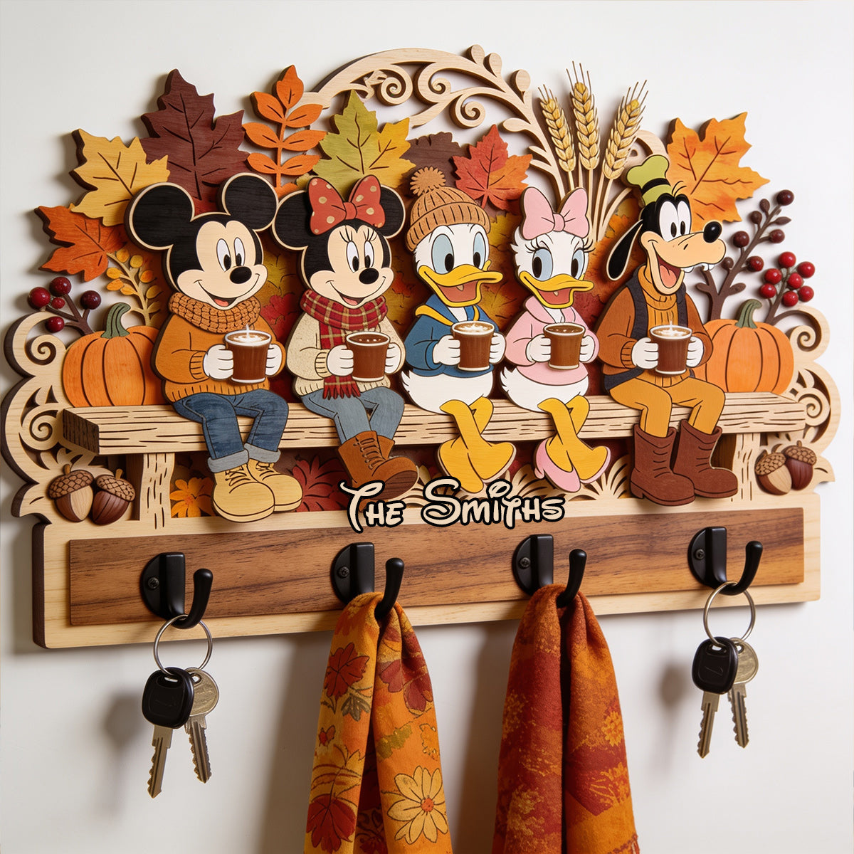 It's The Most Wonderfull Time Of The Year - Personalized Mouse Custom Shaped Hanging Rack