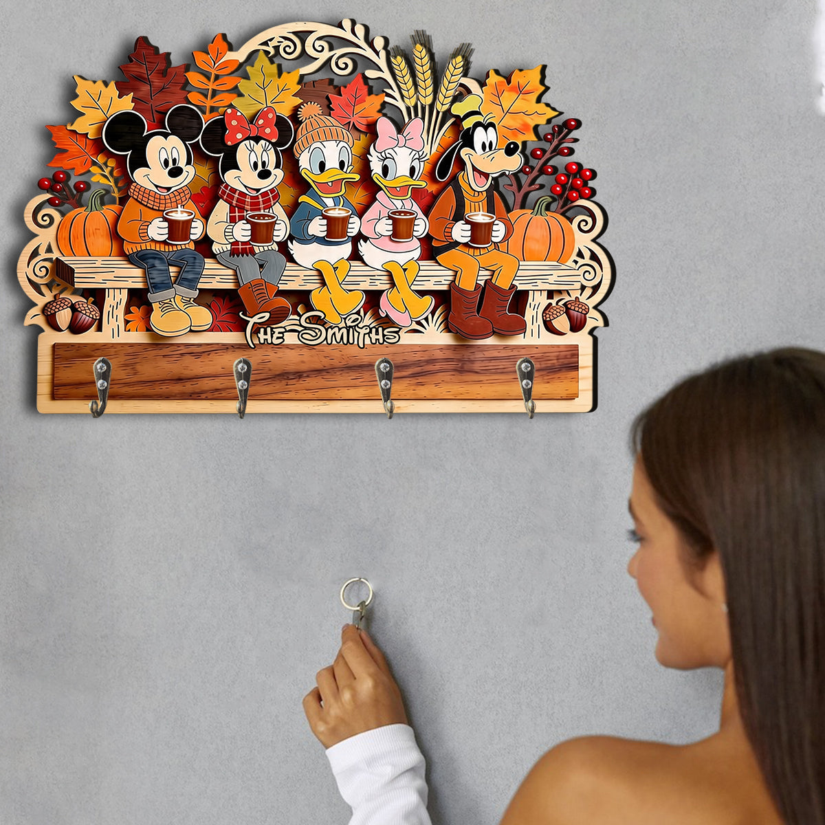 It's The Most Wonderfull Time Of The Year - Personalized Mouse Custom Shaped Hanging Rack