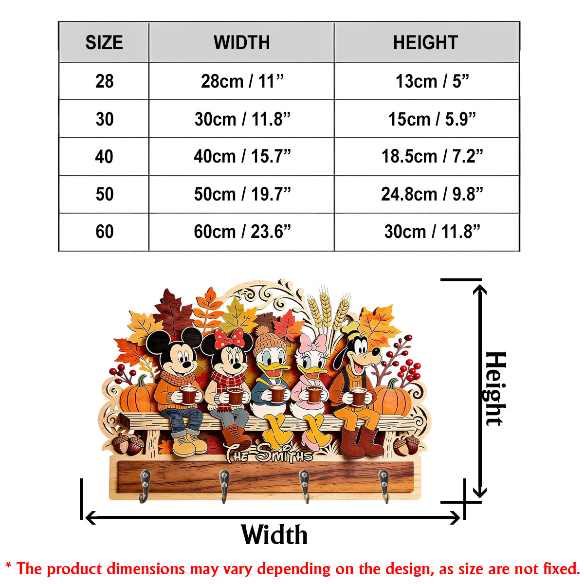 It's The Most Wonderfull Time Of The Year - Personalized Mouse Custom Shaped Hanging Rack