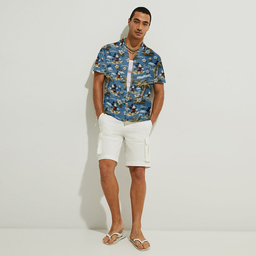 Happy Mouse Summer - Personalized Mouse Hawaiian Shirt