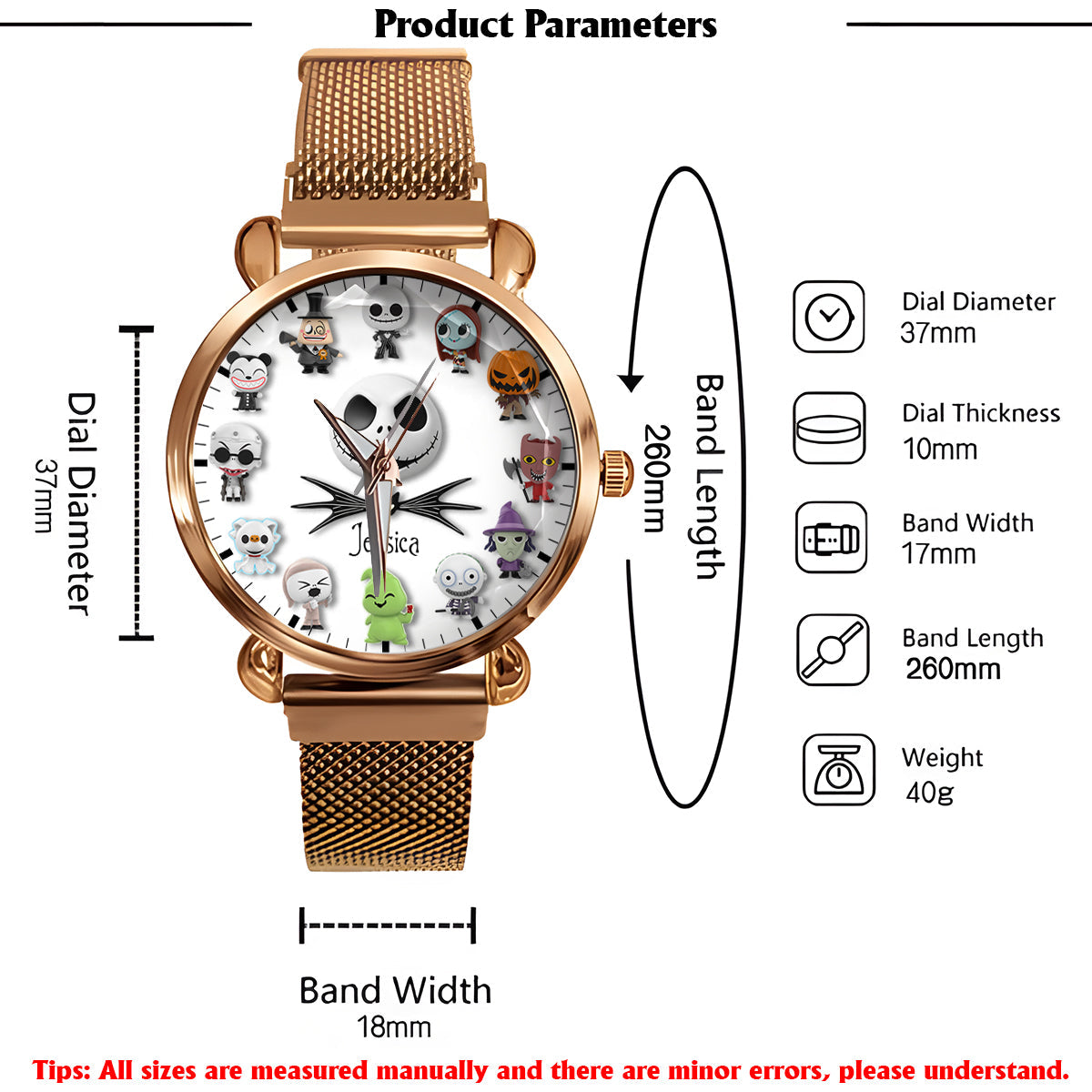 The Nightmare Before Christmas - Personalized Nightmare Women Hand Watch