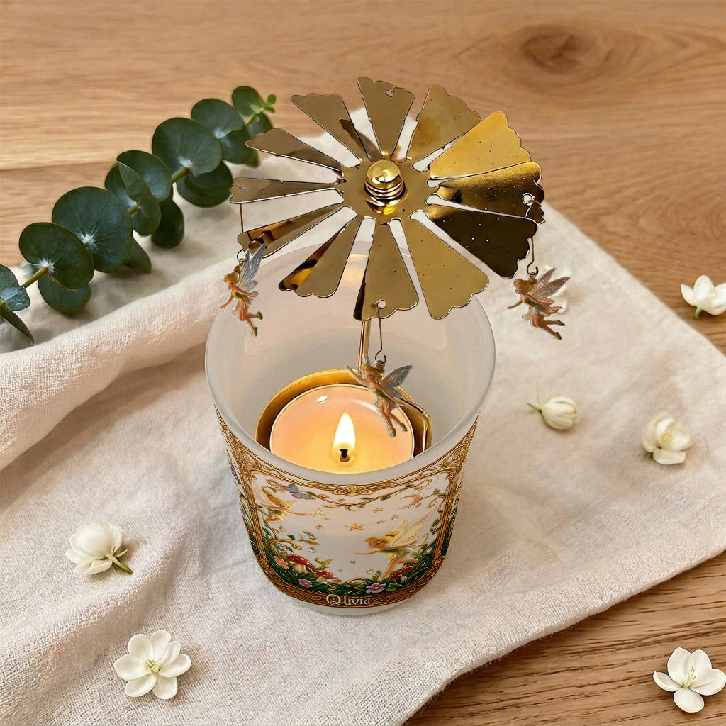Magical Garden Fairy - Personalized Flying Fairy Spinning Candle Holder