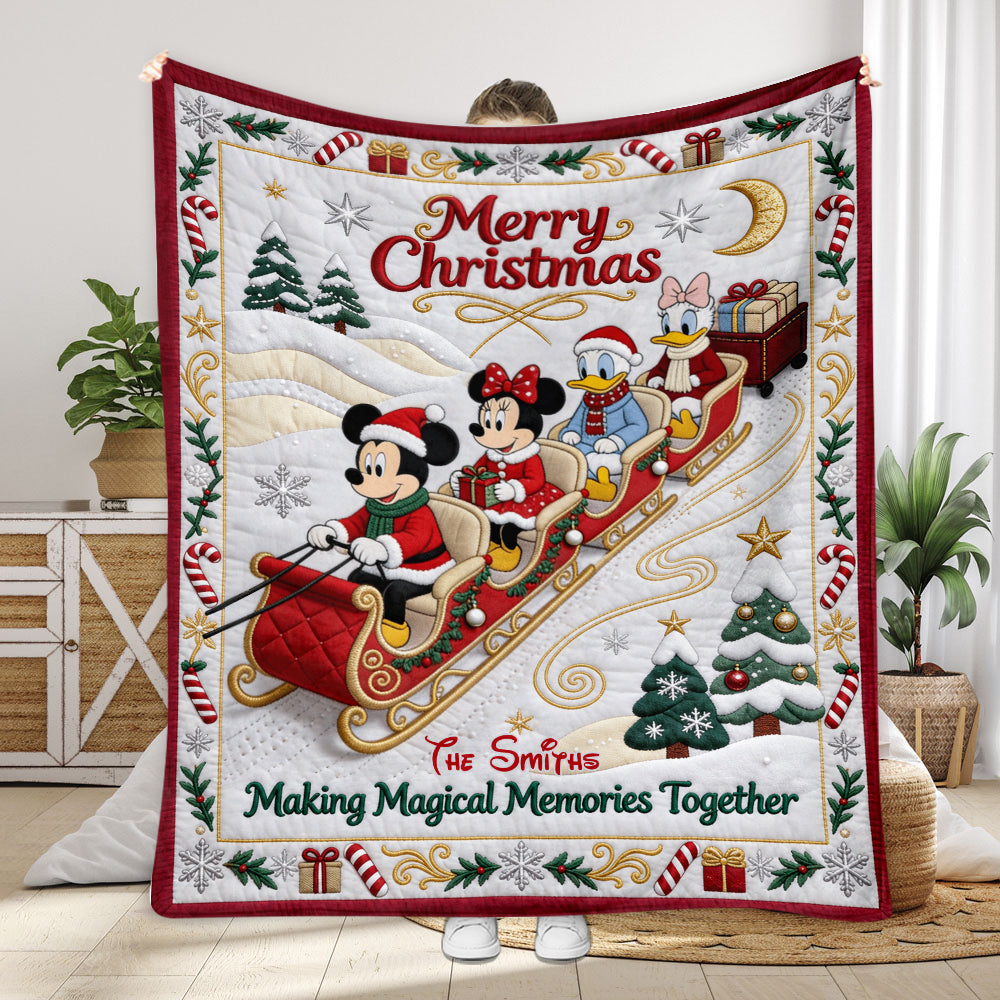 Dashing Through The Snow - Personalized Mouse Blanket