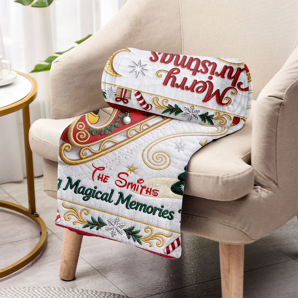 Dashing Through The Snow - Personalized Mouse Blanket