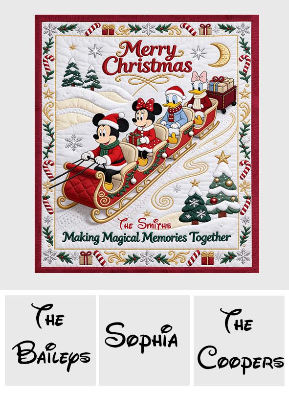 Dashing Through The Snow - Personalized Mouse Blanket