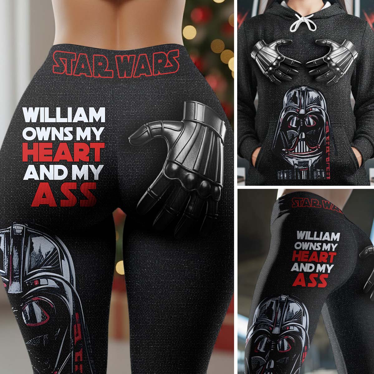 Owns My Heart - Personalized The Force Hoodie and Leggings
