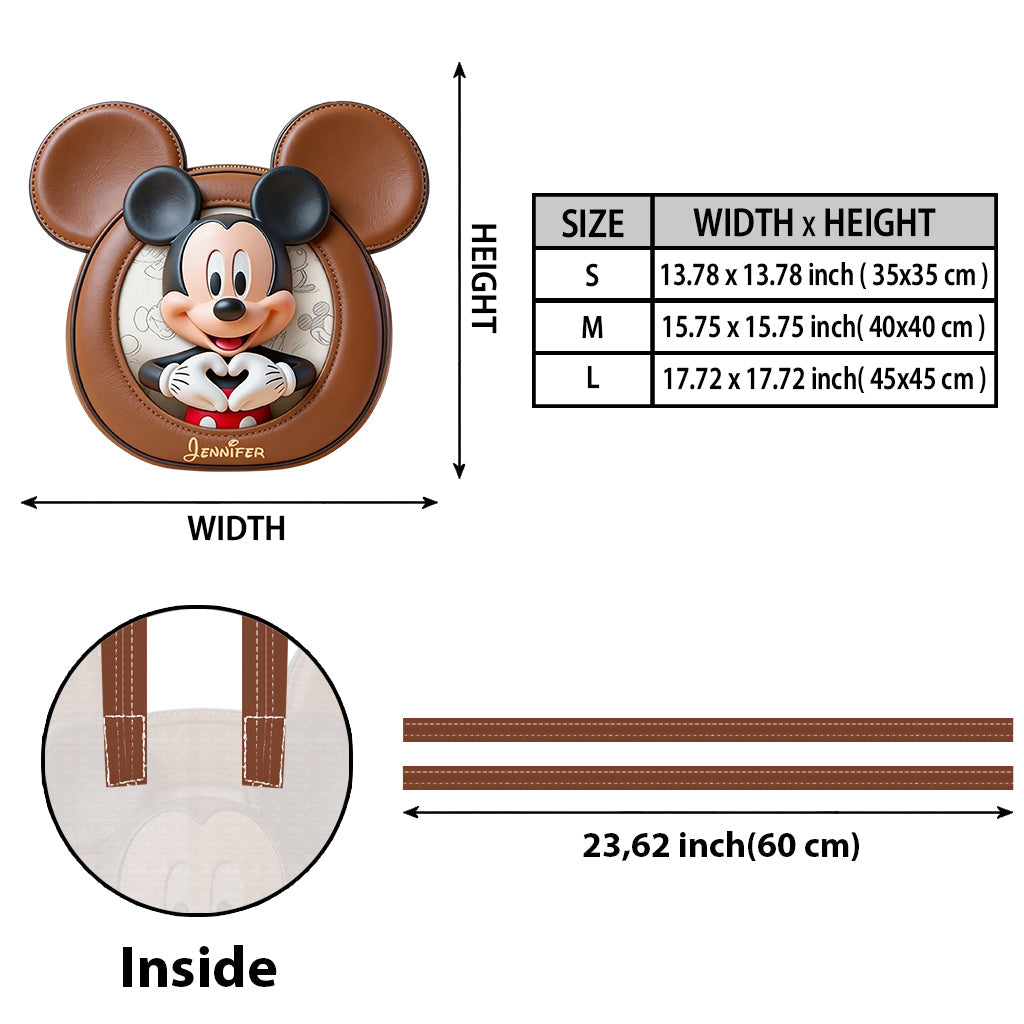 Magical Friend Accessory - Personalized Mouse Custom Shape Tote Bag