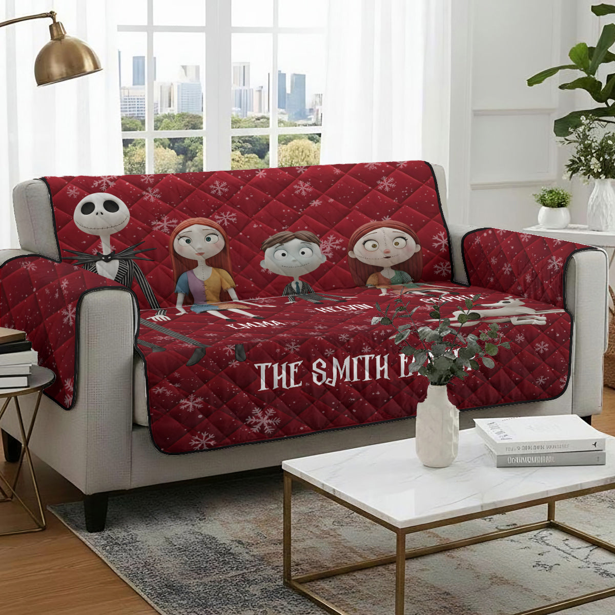 Nightmare Family - Personalized Nightmare Quilted Sofa/Couch Cover