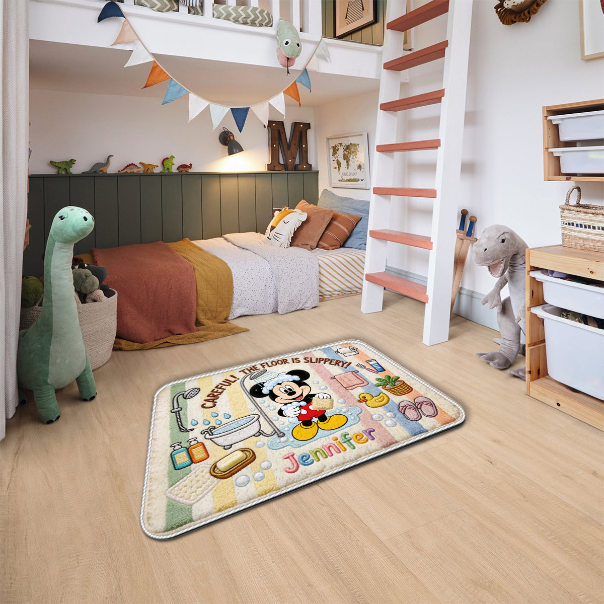 Becarefull - Personalized Mouse Non-Slip Tufted Rug