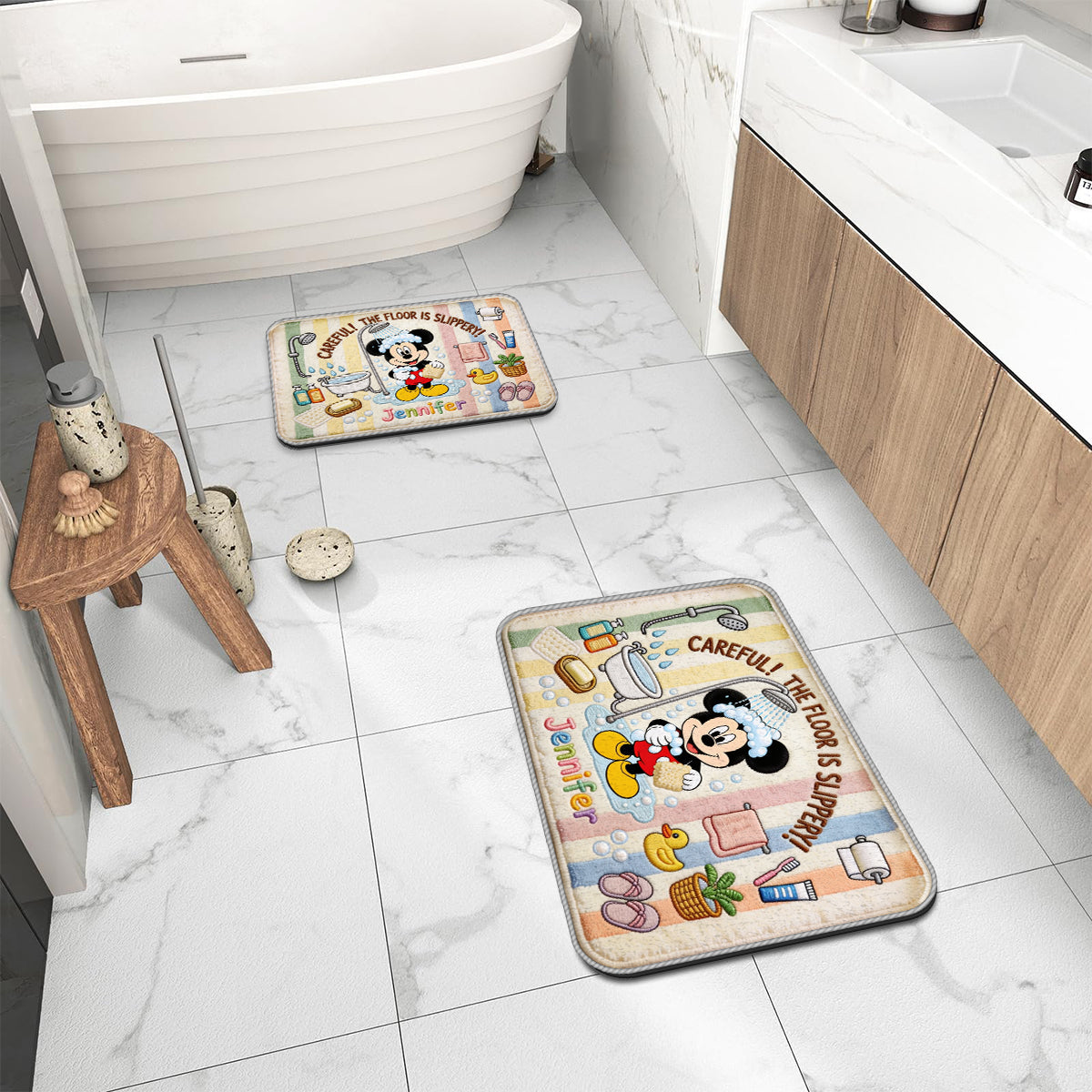 Becarefull - Personalized Mouse Non-Slip Tufted Rug