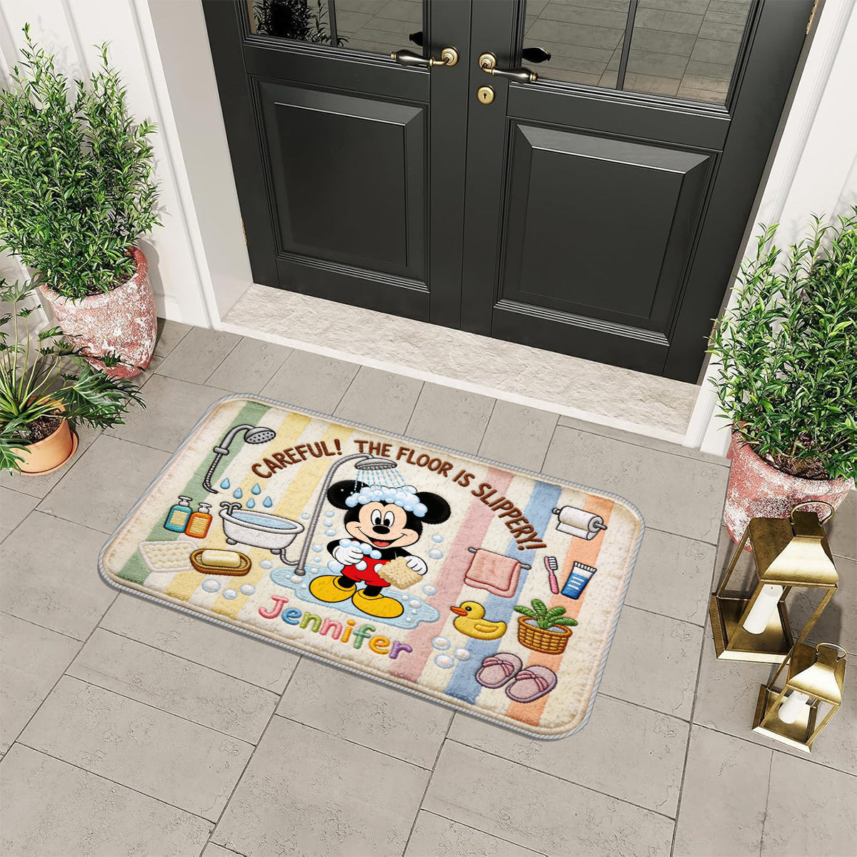 Becarefull - Personalized Mouse Non-Slip Tufted Rug