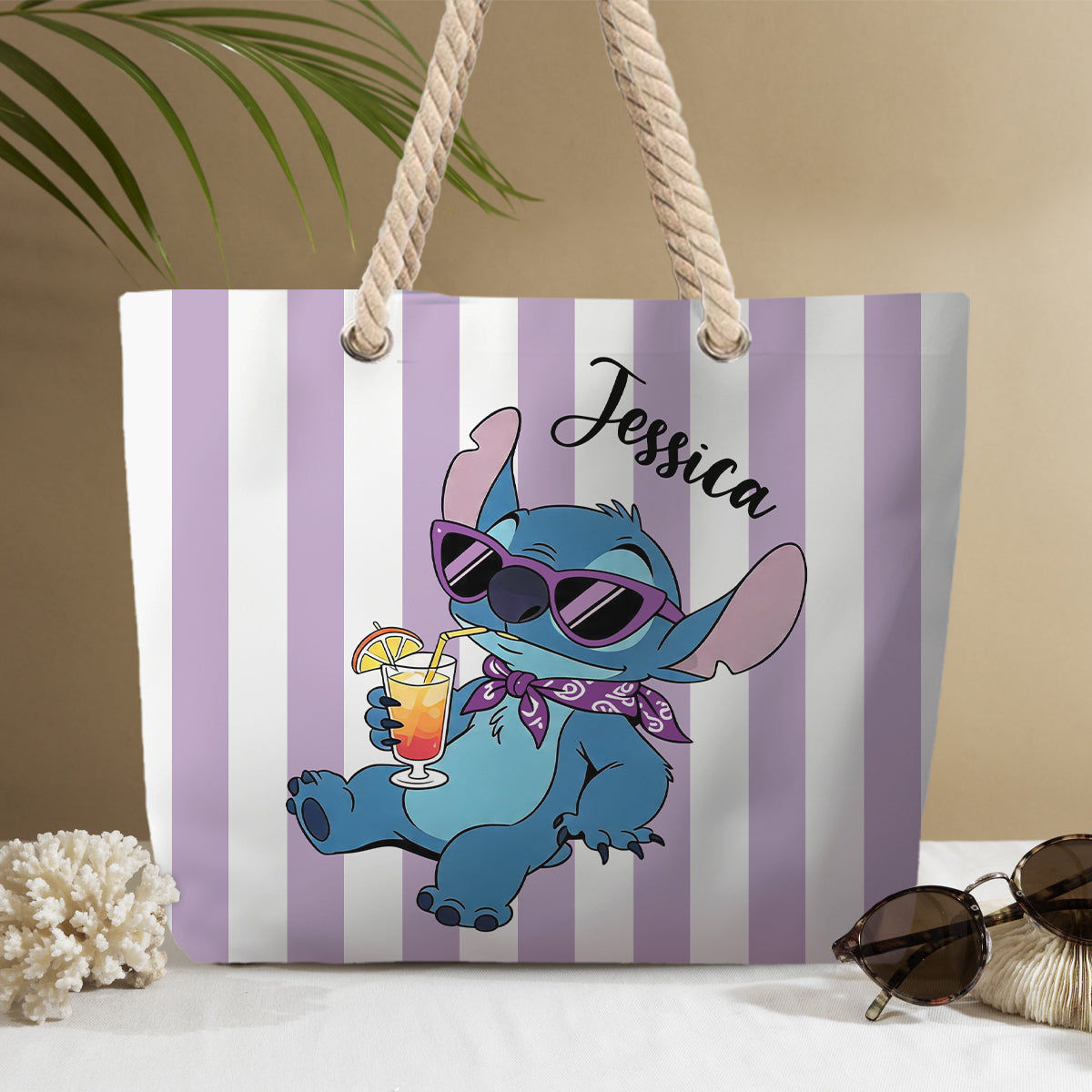 Ohana Summer Time - Personalized Ohana Beach Bag