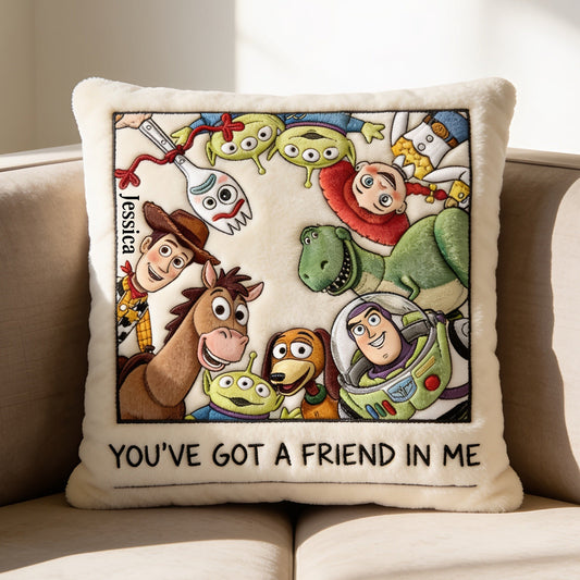 Toy The Story - Personalized Movie For Kids Premium Faux Fur Pillow