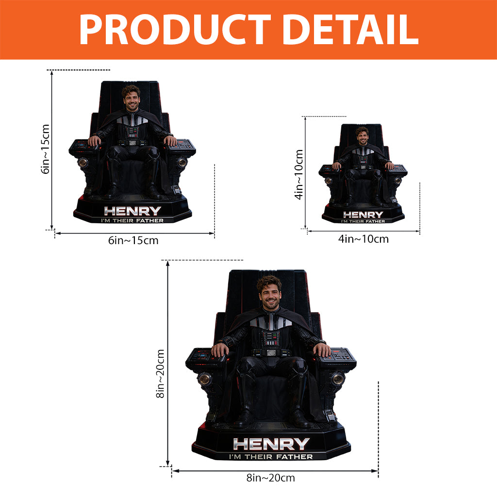 Custom Any Photo Best Dad/Grandpa In The Galaxy - Personalized The Force Custom Shaped Acrylic Plaque