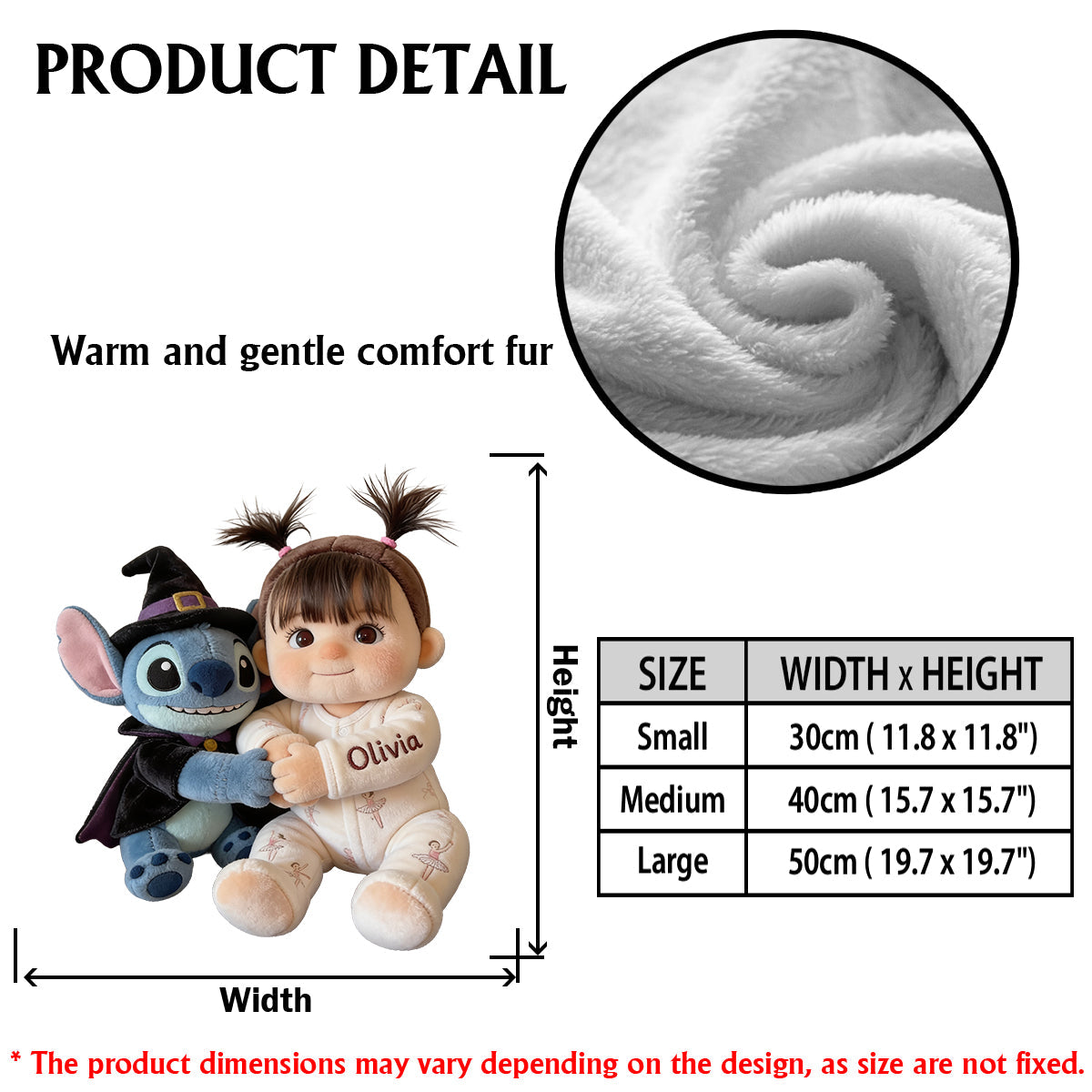 Halloween Cartoon - Personalized Mouse Premium Faux Fur Pillow
