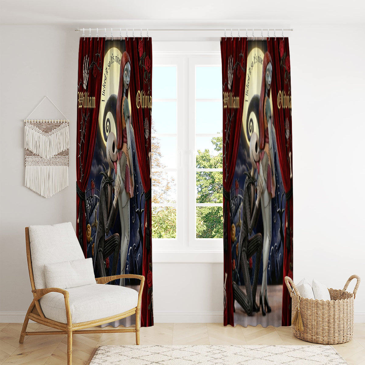 I Licked It So It's Mine - Personalized Nightmare Blackout Window Curtain/ Drapes Set