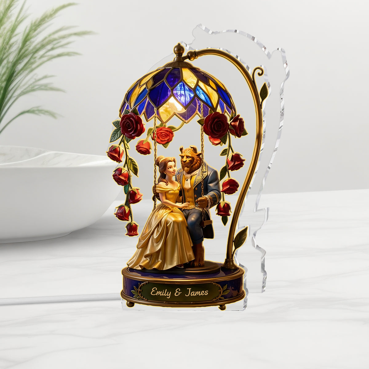 Tale As Old As Time - Personalized Beauty And The Beast Acrylic LED Night Light