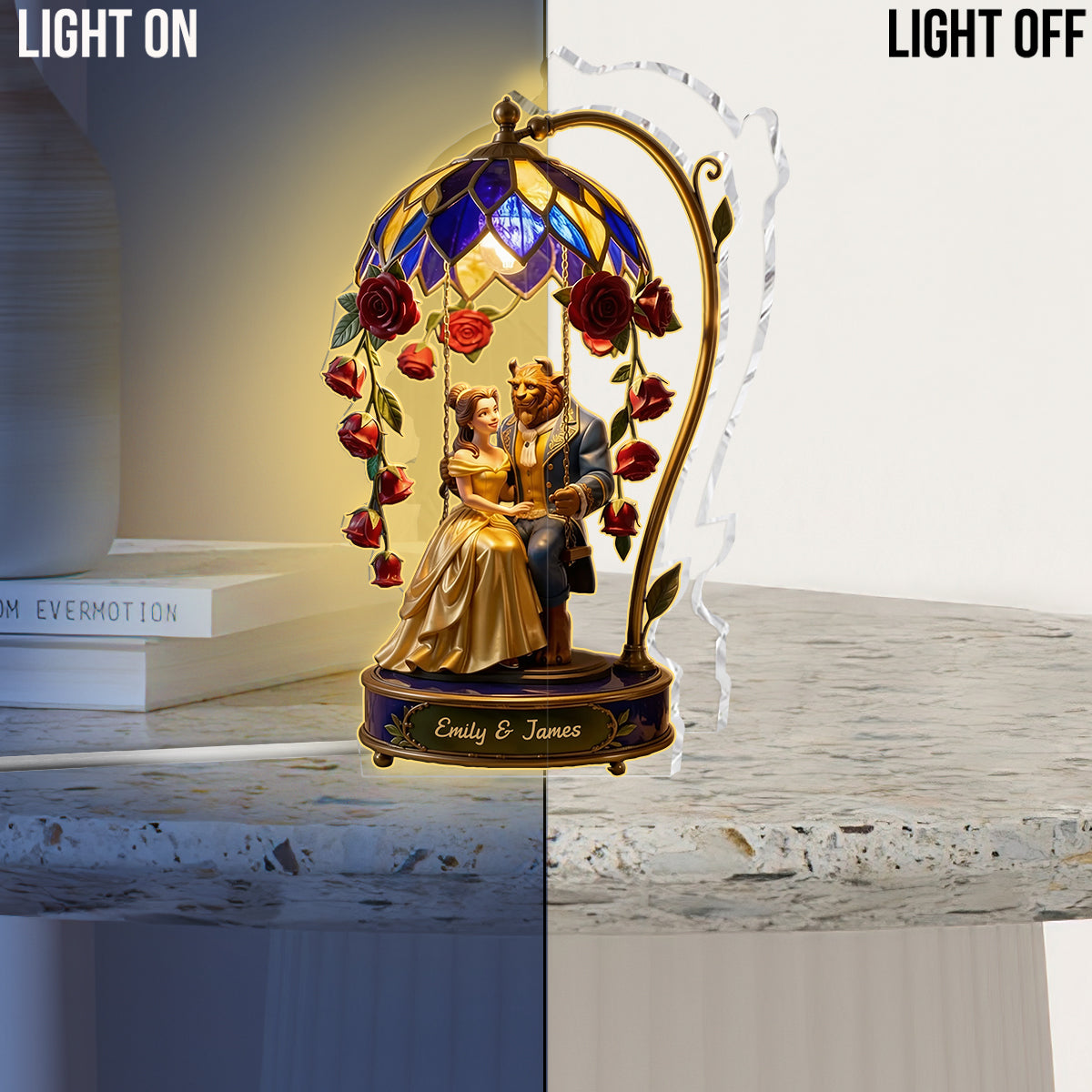 Tale As Old As Time - Personalized Beauty And The Beast Acrylic LED Night Light