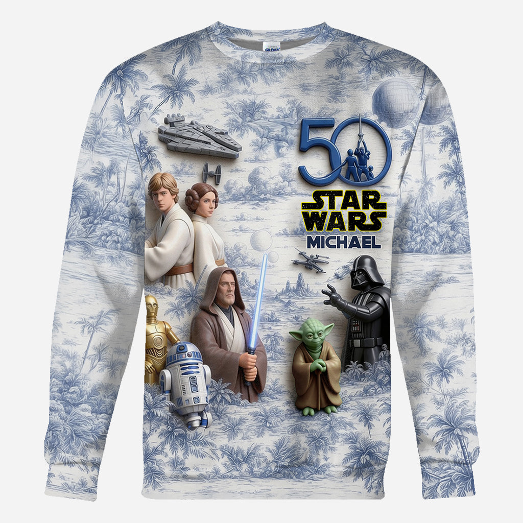 50 Years Celebration - Personalized The Force All Over Shirt