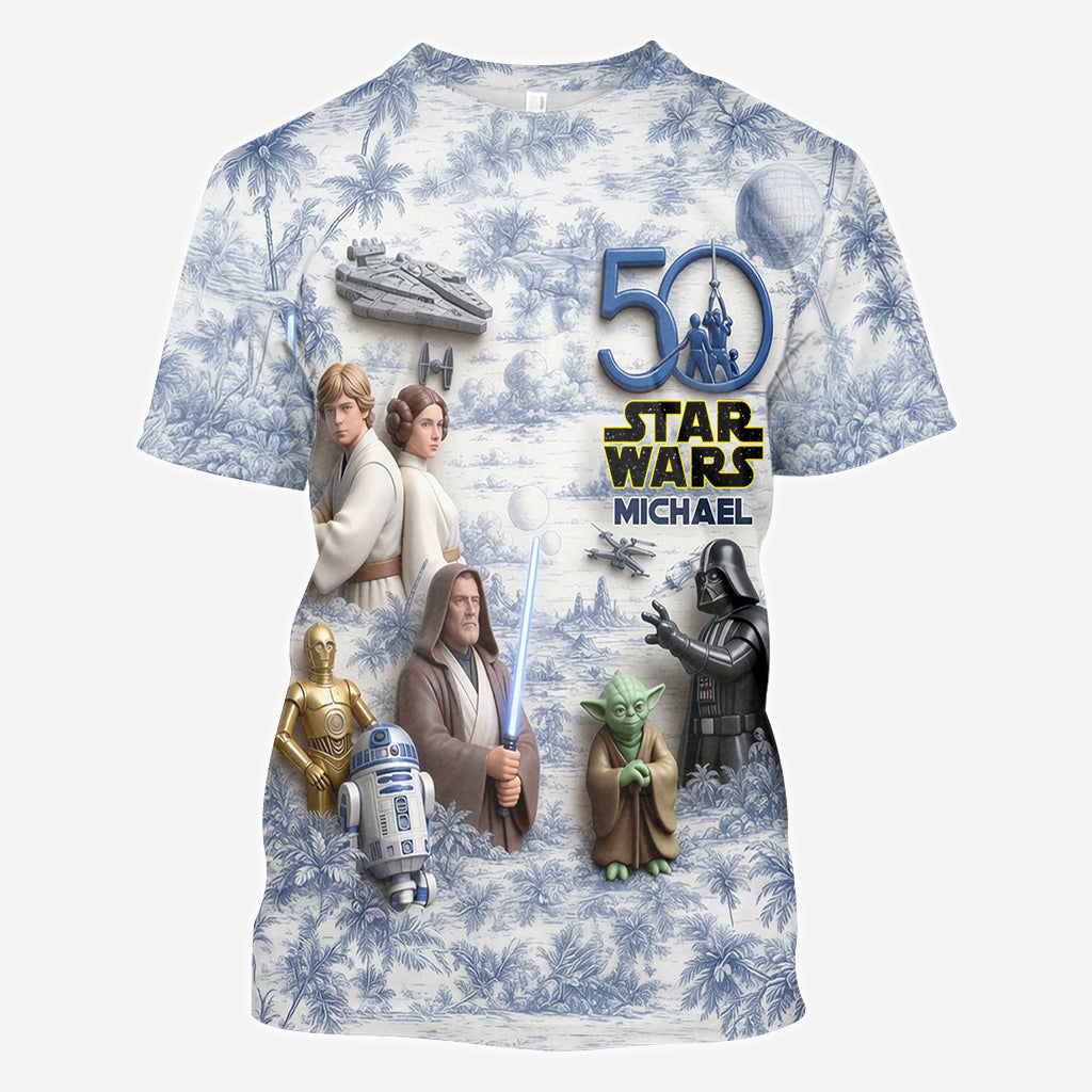 50 Years Celebration - Personalized The Force All Over Shirt