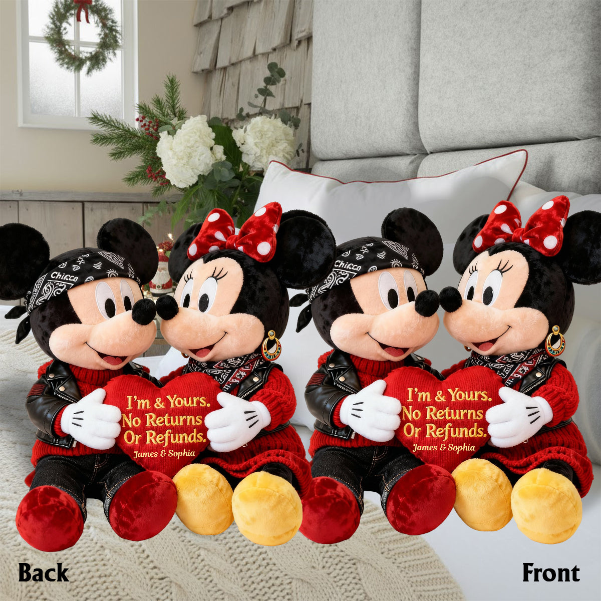 You & Me We Got This - Personalized Mouse Faux Fur Shaped Pillow