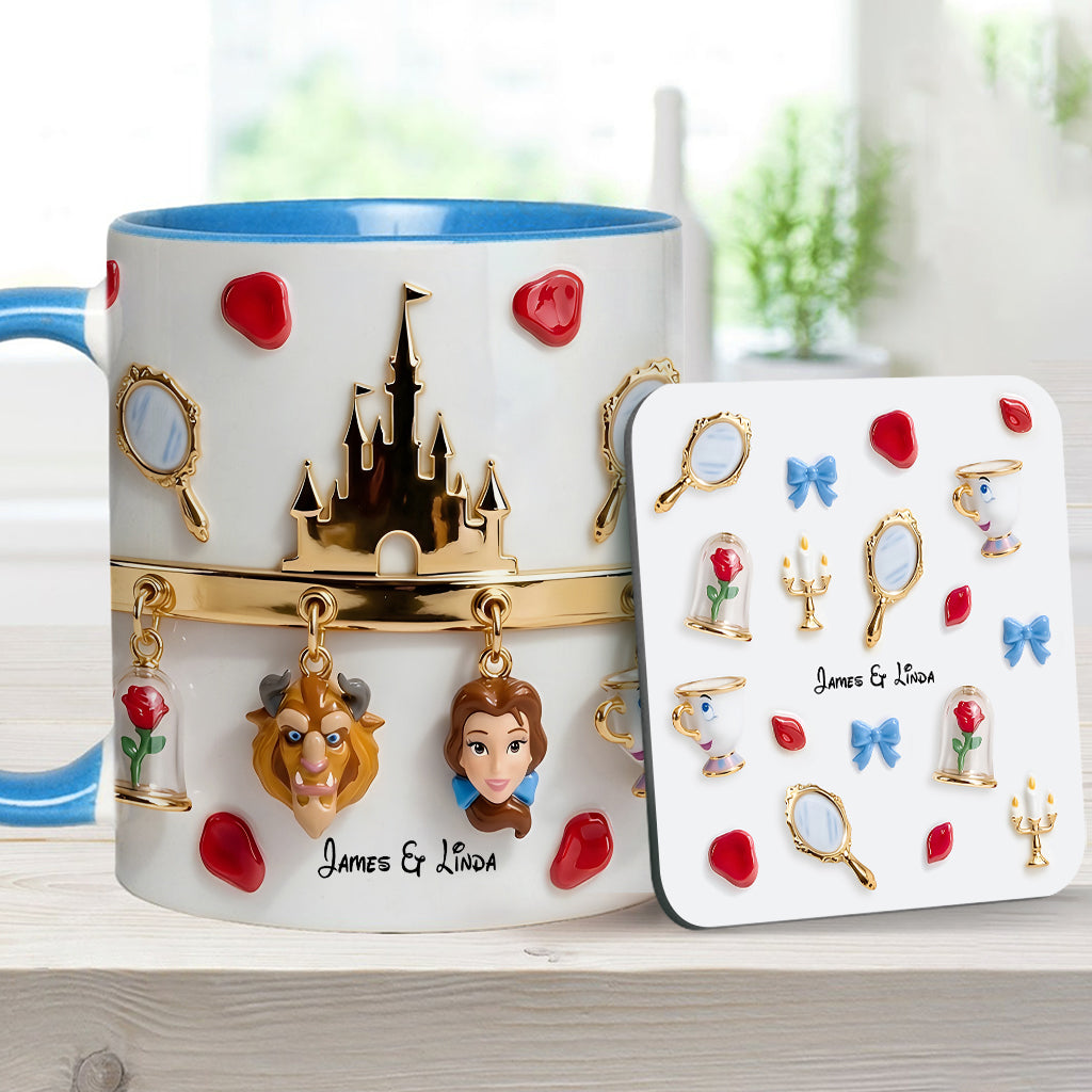 Tale As Old As Time Perfect Gift For Couple - Personalized Couple Accent Mug & Coaster