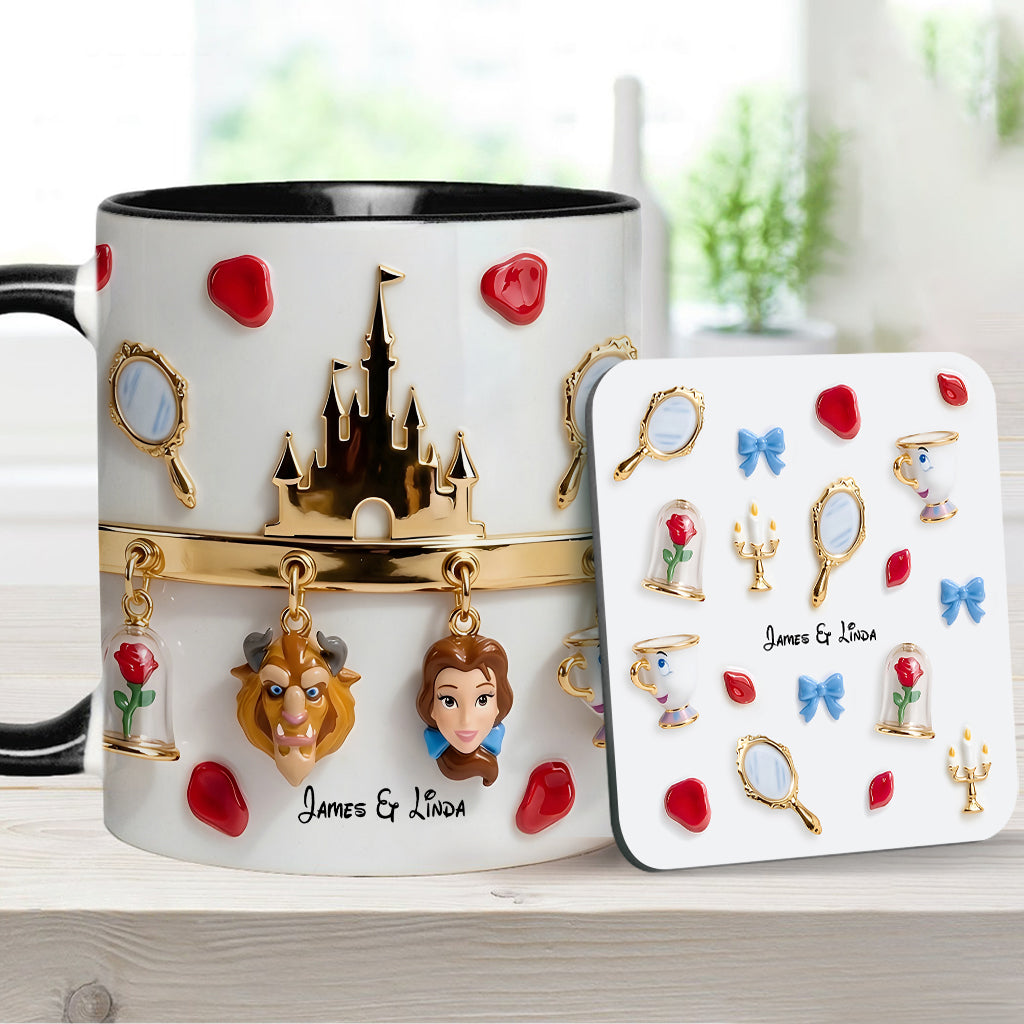 Tale As Old As Time Perfect Gift For Couple - Personalized Couple Accent Mug & Coaster