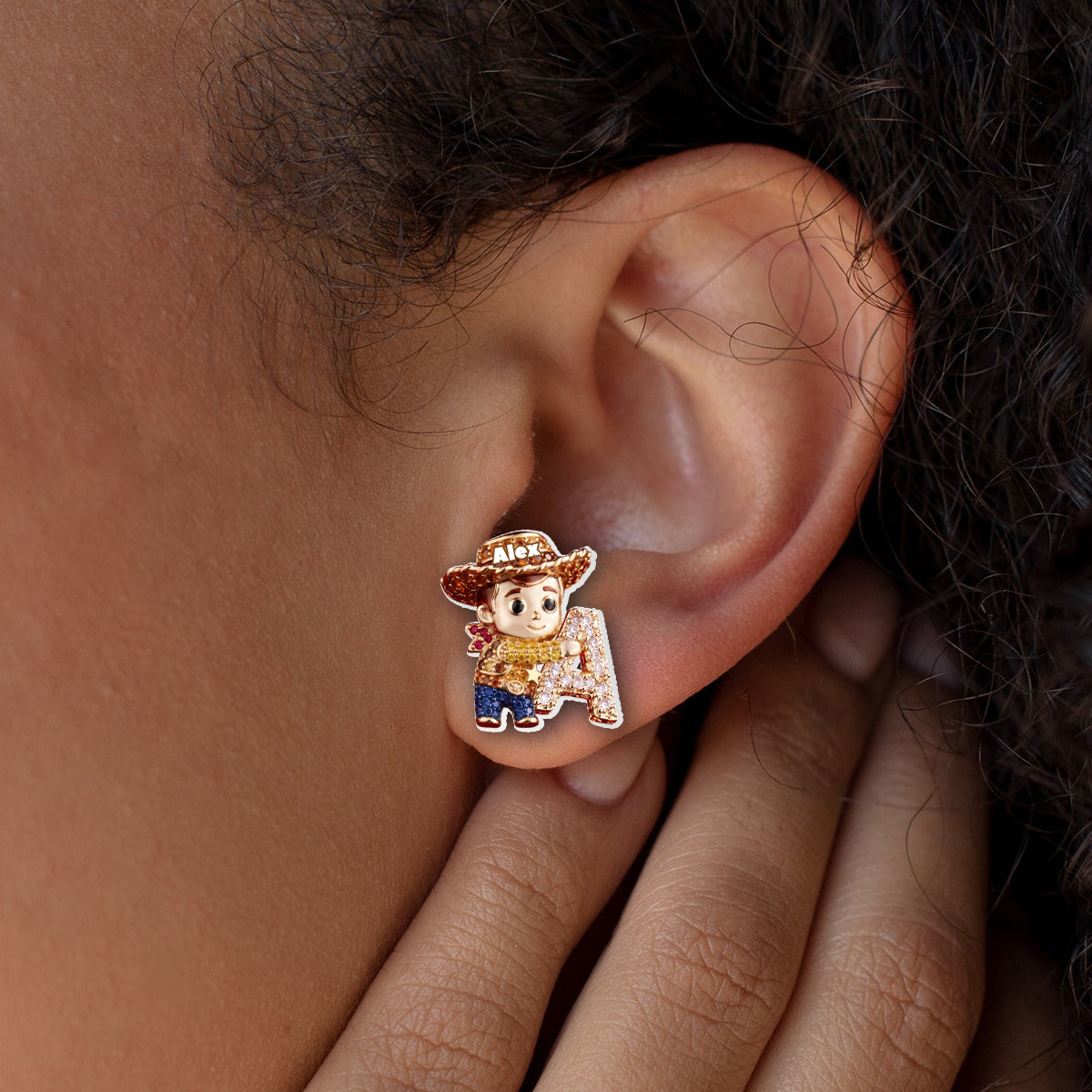 Toy Letter - Personalized Movie For Kids Stud Earrings