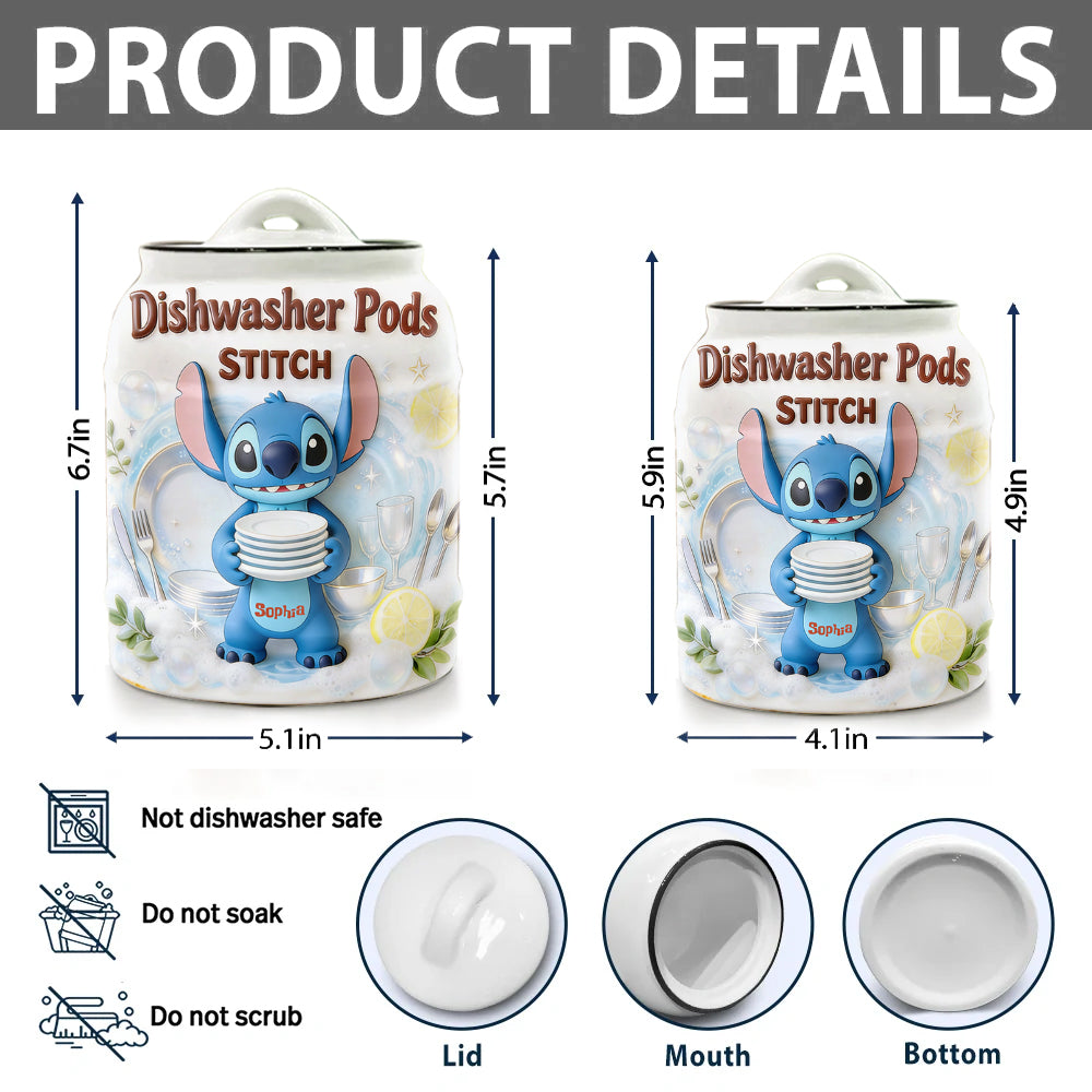 Dishwasher Pods - Personalized Ohana Dishwasher Pod Container