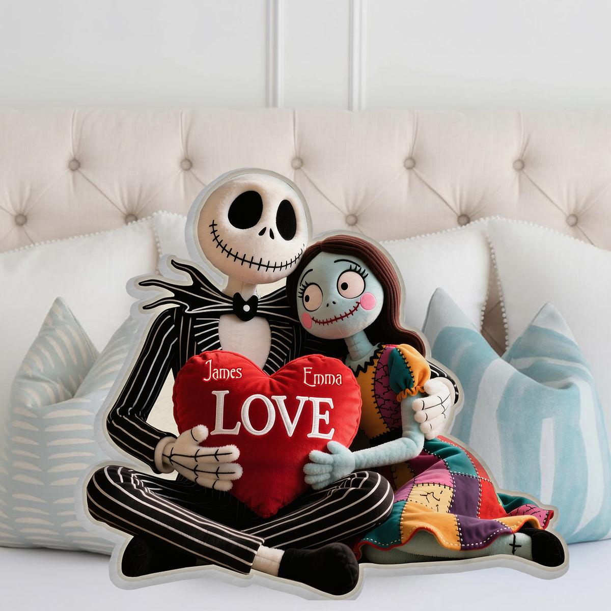 Perfect Gift For Couple - Personalized Nightmare Faux Fur Shaped Pillow