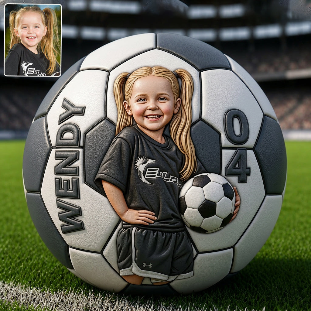 Any Photo Birthday Gift For Soccer Players - Personalized Kid Multi-Sport Ball