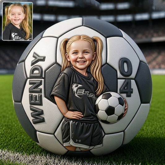 Any Photo Birthday Gift For Soccer Players - Personalized Kid Multi-Sport Ball