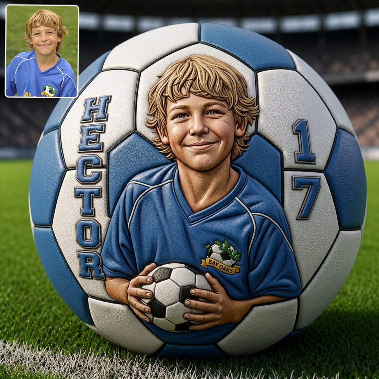 Any Photo Birthday Gift For Soccer Players - Personalized Kid Multi-Sport Ball
