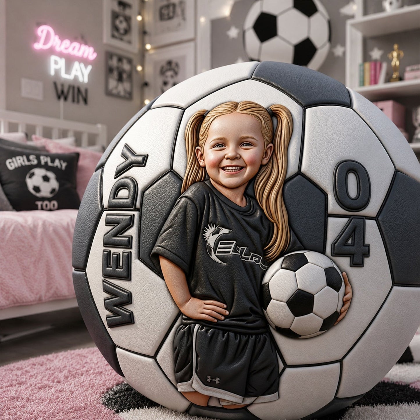 Any Photo Birthday Gift For Soccer Players - Personalized Kid Multi-Sport Ball