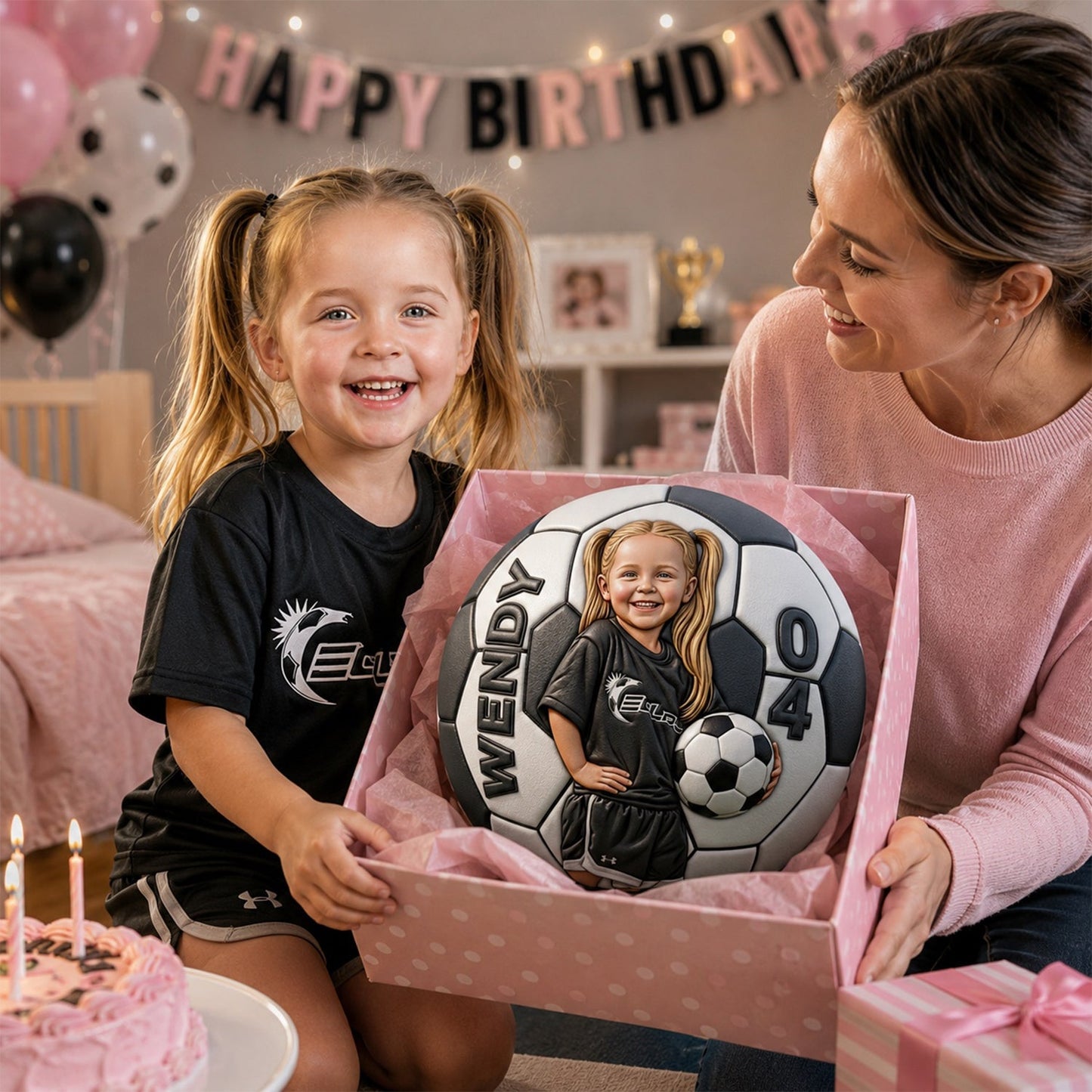 Any Photo Birthday Gift For Soccer Players - Personalized Kid Multi-Sport Ball