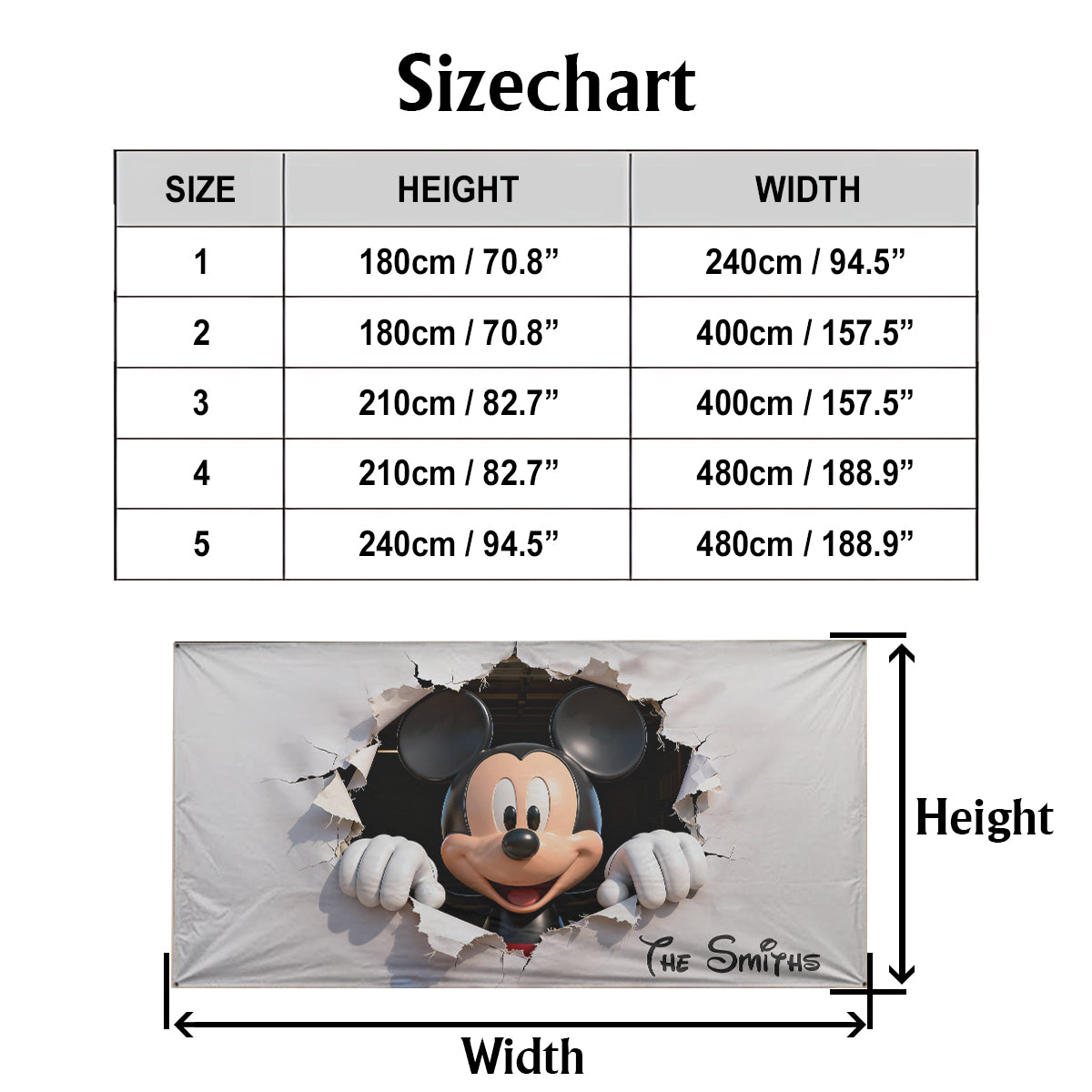Peeking Mouse Head - Personalized Mouse Garage Door Banner