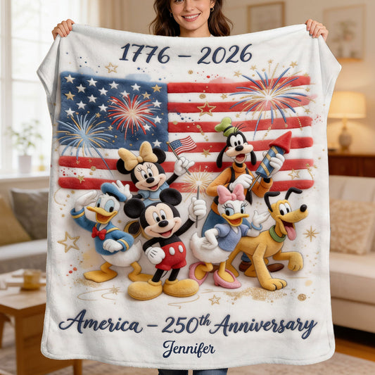 USA 250th Anniversary - Personalized Mouse Blanket