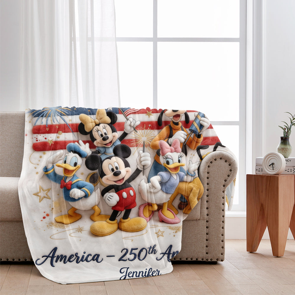 USA 250th Anniversary - Personalized Mouse Blanket