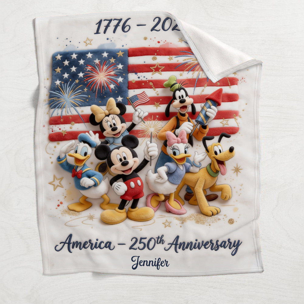 USA 250th Anniversary - Personalized Mouse Blanket